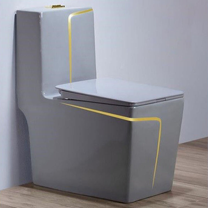 Traditional Floor Mounted Urine Toilet Siphon Jet Toilet Bowl with Toilet Seat