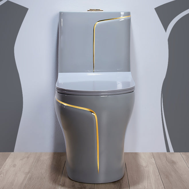 Traditional Floor Mounted Urine Toilet Siphon Jet Toilet Bowl with Toilet Seat