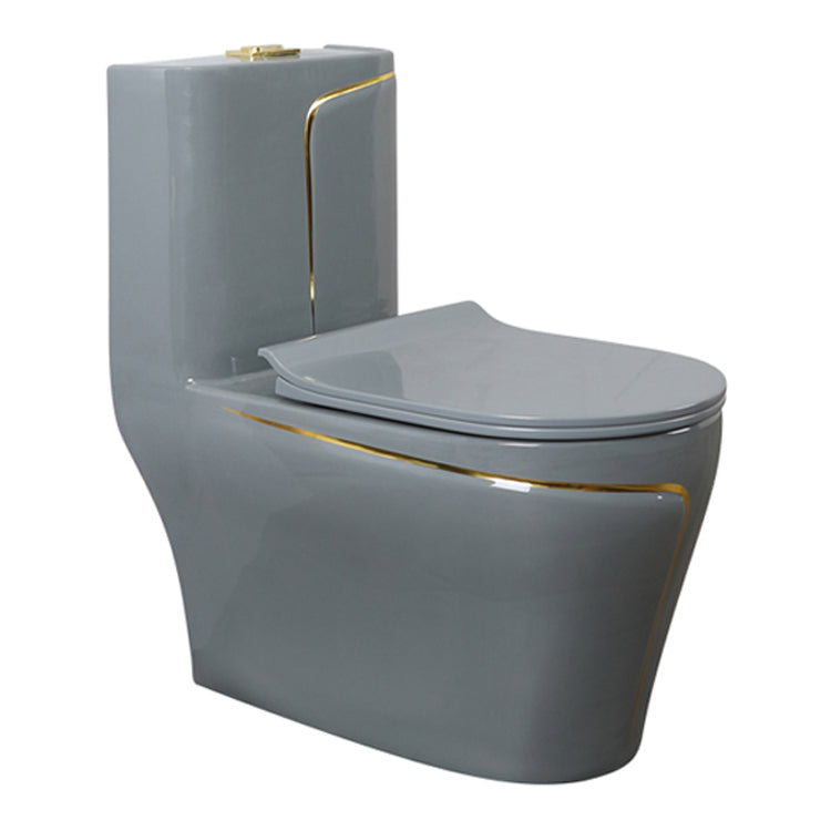 Traditional Floor Mounted Urine Toilet Siphon Jet Toilet Bowl with Toilet Seat