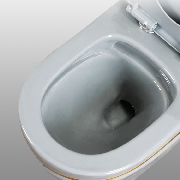 Traditional Floor Mounted Urine Toilet Siphon Jet Toilet Bowl with Toilet Seat