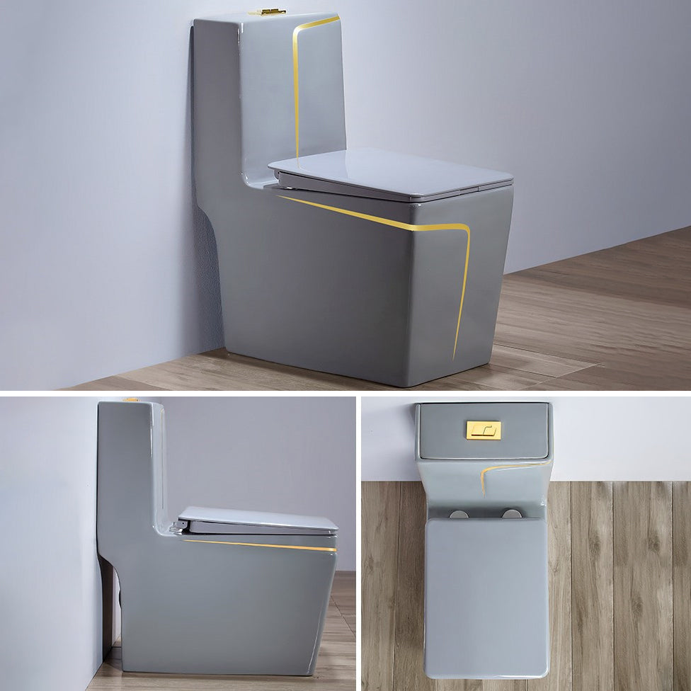 Traditional Floor Mounted Urine Toilet Siphon Jet Toilet Bowl with Toilet Seat