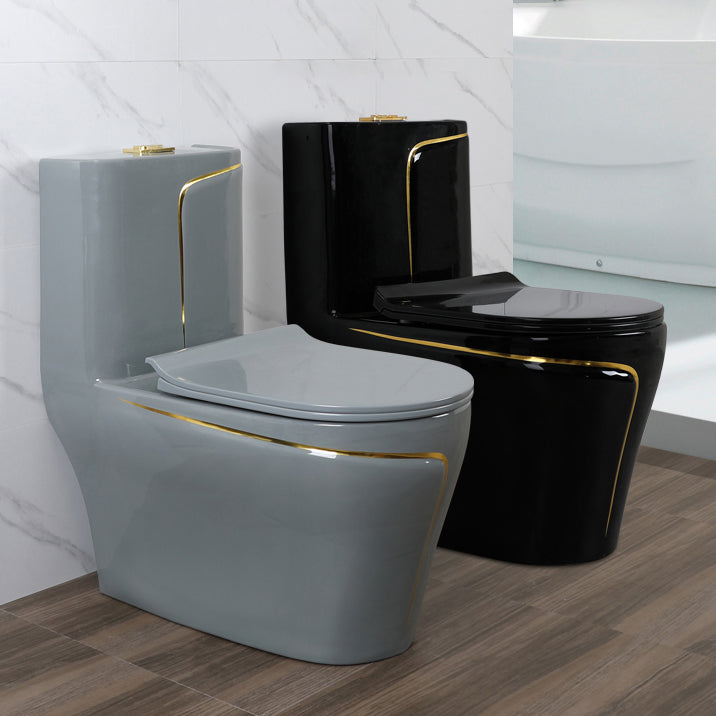 Traditional Floor Mounted Urine Toilet Siphon Jet Toilet Bowl with Toilet Seat