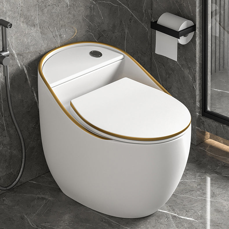 Concealed Tank Flush Toilet Modern One-Piece Toilet with Slow Close Seat