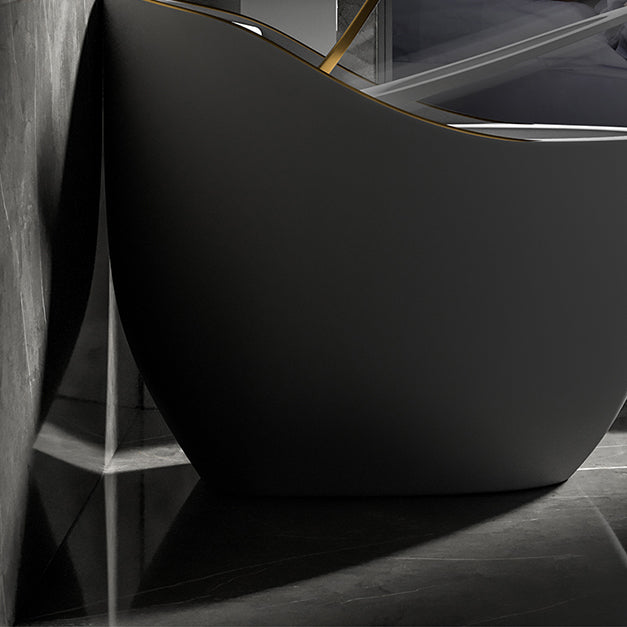 Concealed Tank Flush Toilet Modern One-Piece Toilet with Slow Close Seat