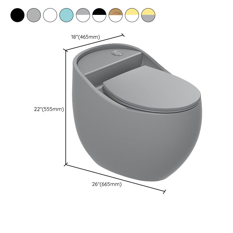 Concealed Tank Flush Toilet Modern One-Piece Toilet with Slow Close Seat
