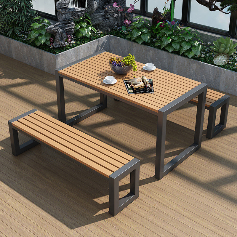 Modern 1/2/3 Pieces Rectangular Picnic Table Manufactured Wood Dining Picnic Table