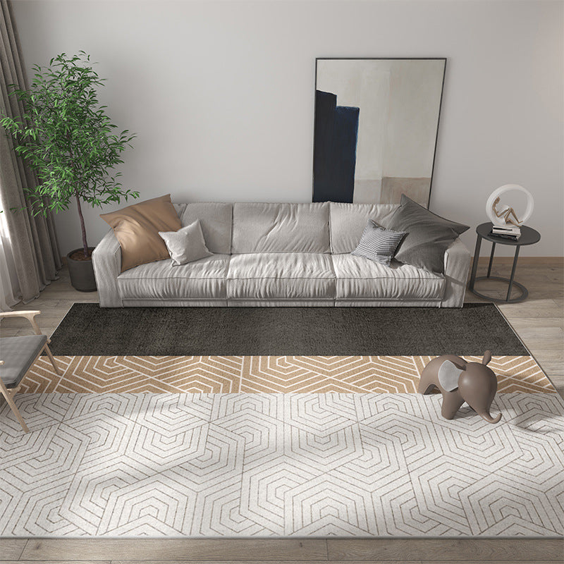 Nordic Pink Carpet Polyester Color Piece Area Carpet Washable Carpet for Living Room