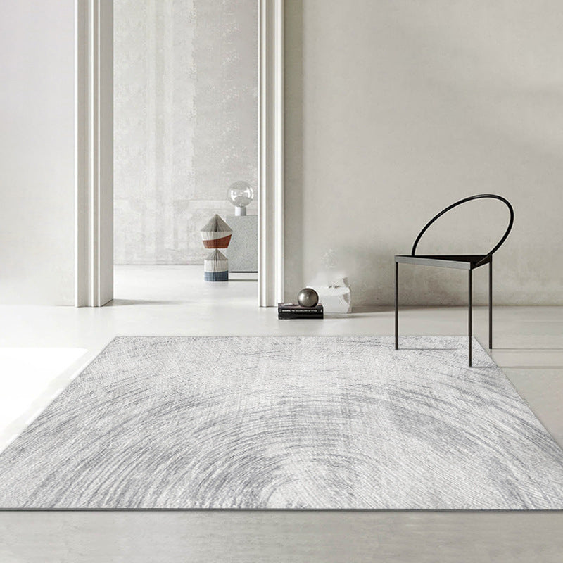 Grey Modern Carpet Polyester Graphic Carpet Washable Carpet for Home Decor