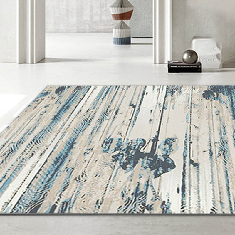 Grey Modern Carpet Polyester Graphic Carpet Washable Carpet for Home Decor