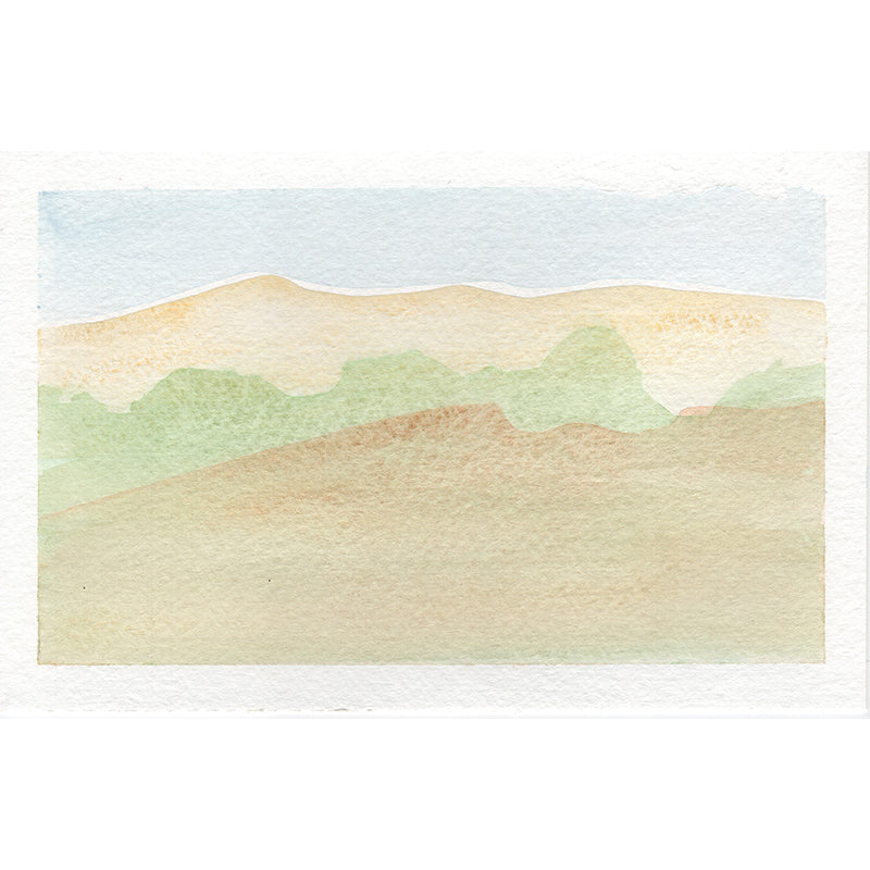 Abstract Watercolor Stain Resistant Mural Illustration Washable Sitting Room Wall Mural