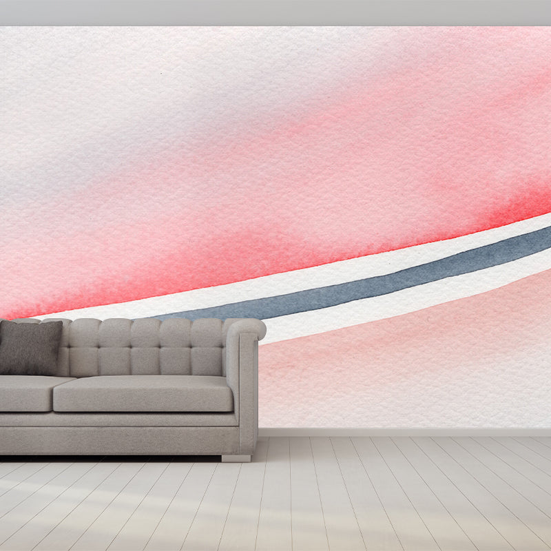 Abstract Watercolor Stain Resistant Mural Illustration Washable Sitting Room Wall Mural
