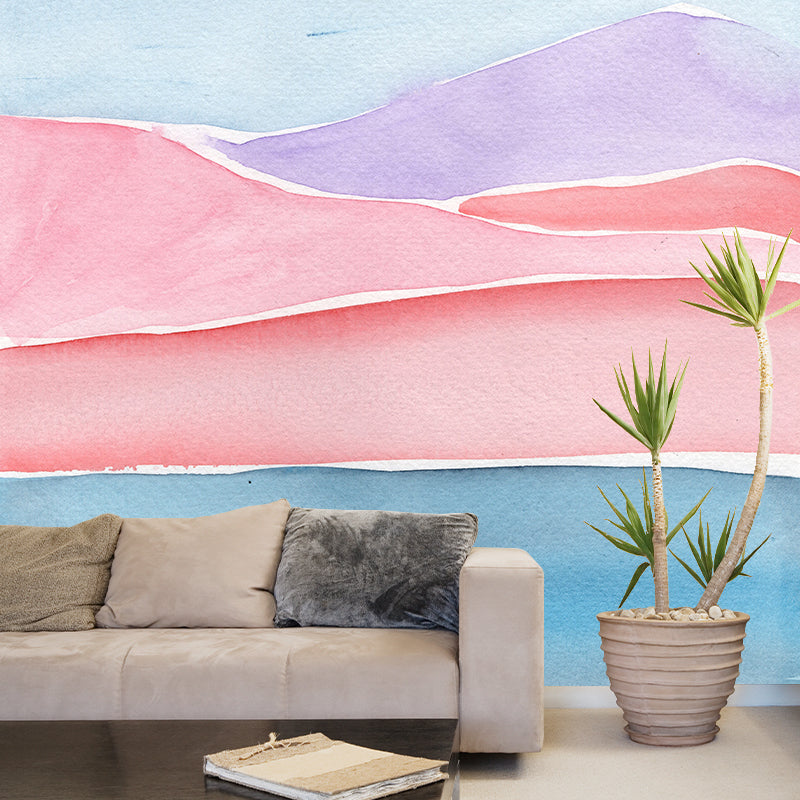 Environment Friendly Mural Wallpaper Abstract Watercolor Illustration Indoor Wall Mural