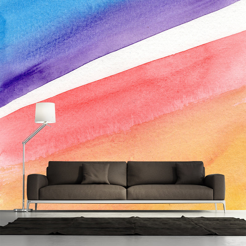 Environment Friendly Mural Wallpaper Abstract Watercolor Illustration Indoor Wall Mural