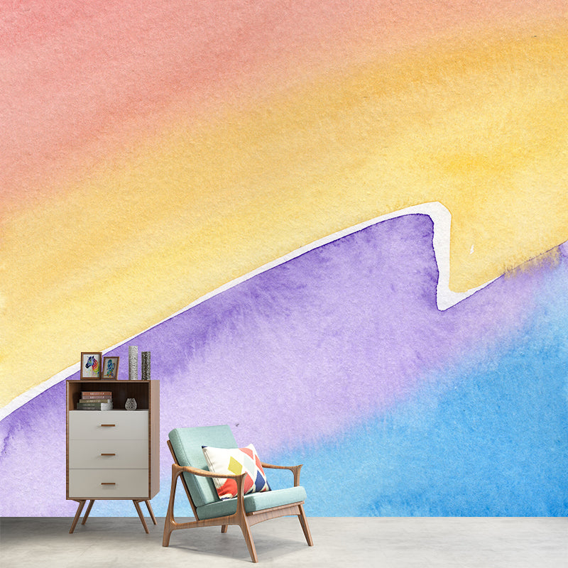 Environment Friendly Mural Wallpaper Abstract Watercolor Illustration Indoor Wall Mural