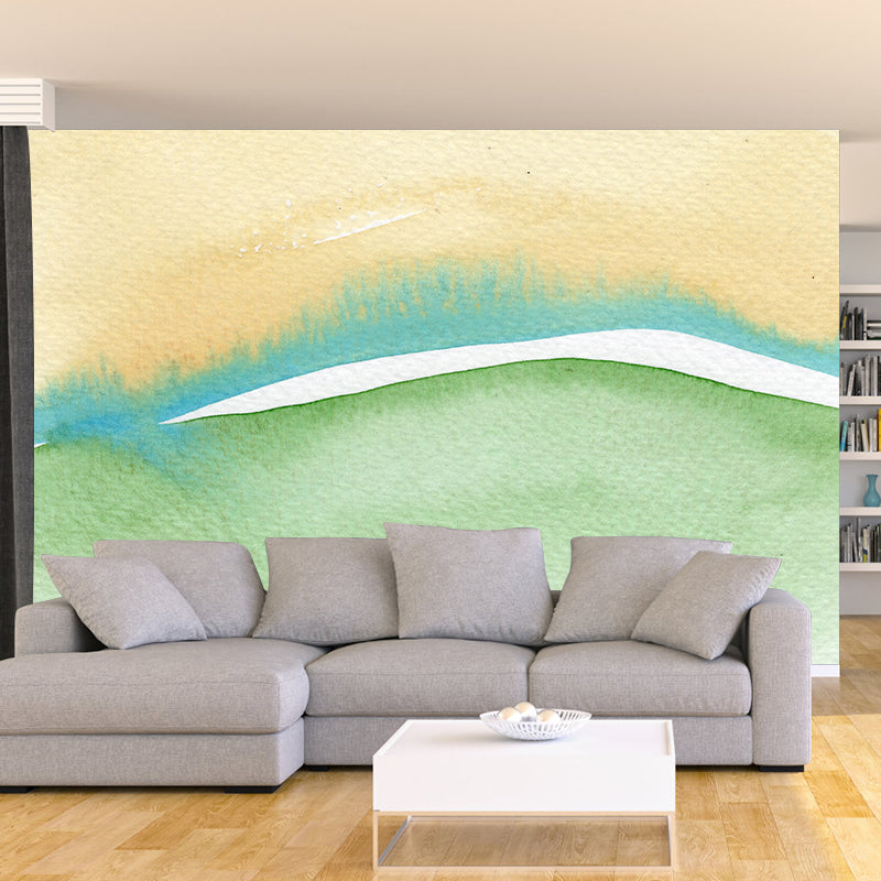 Washable Mural Wallpaper Abstract Watercolor Illustration Indoor Wall Mural