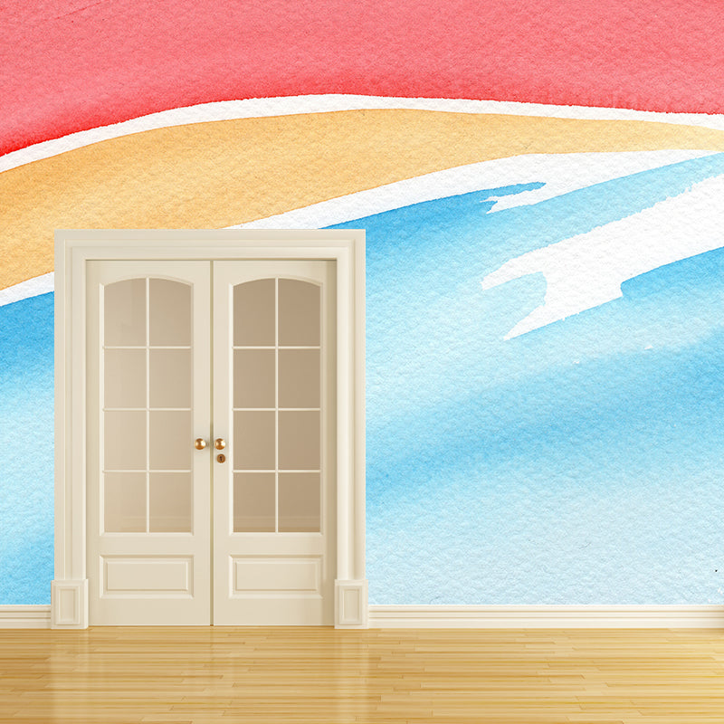 Environmental Wall Mural Wallpaper Abstract Watercolor Bedroom Wall Mural