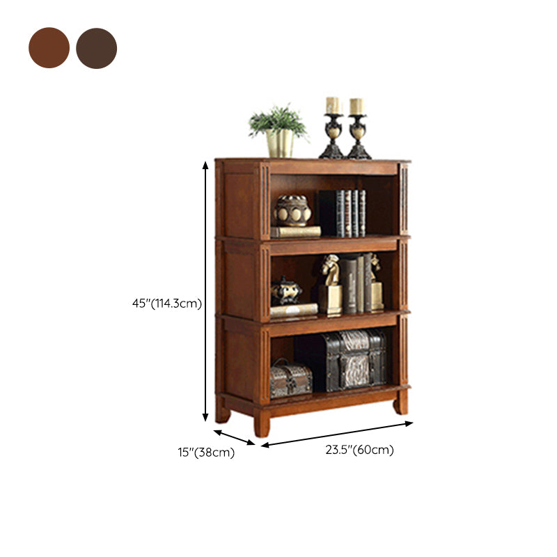 14" Wide Contemporary Shelf Vertical Closed Back Solid Wood Bookcase