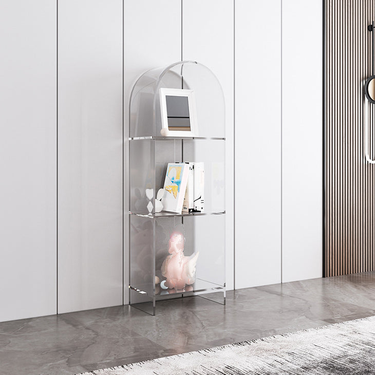 Glam Acrylic Bookshelf Standard Shelf Bookcase for Study Room 9.8" W