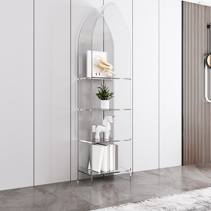 Glam Acrylic Bookshelf Standard Shelf Bookcase for Study Room 9.8" W