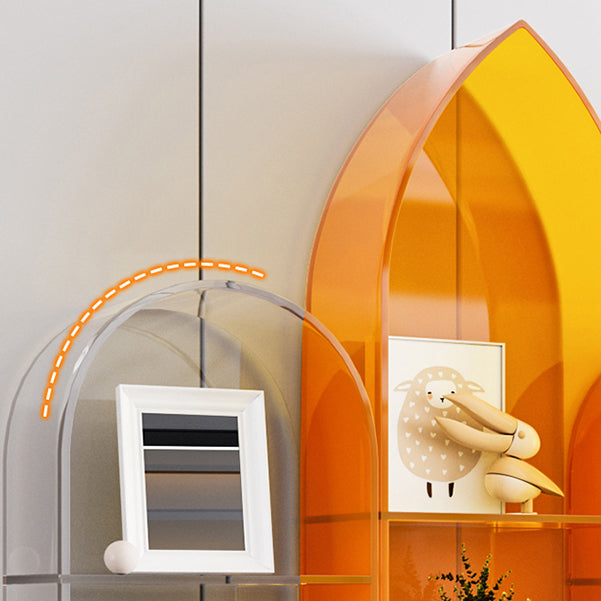 Glam Acrylic Bookshelf Standard Shelf Bookcase for Study Room 9.8" W