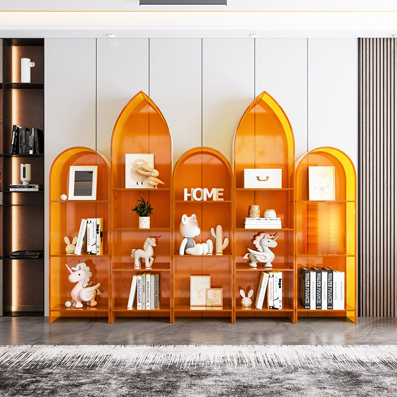 Glam Acrylic Bookshelf Standard Shelf Bookcase for Study Room 9.8" W