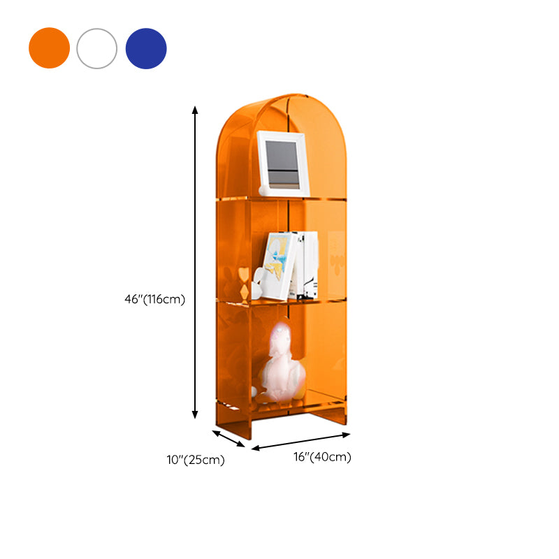 Glam Acrylic Bookshelf Standard Shelf Bookcase for Study Room 9.8" W