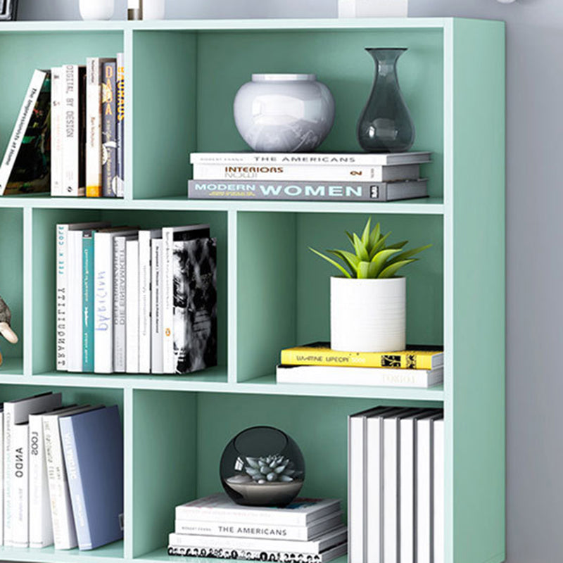 Closed Back Engineered Wood Shelf Bookcase Contemporary Bookshelf for Study Room