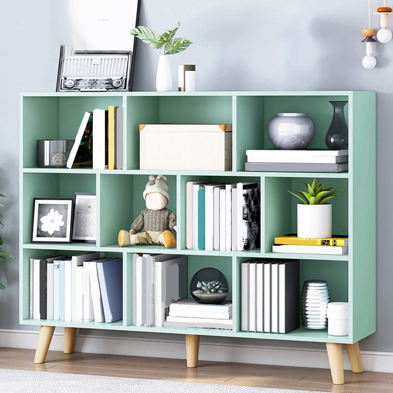Closed Back Engineered Wood Shelf Bookcase Contemporary Bookshelf for Study Room