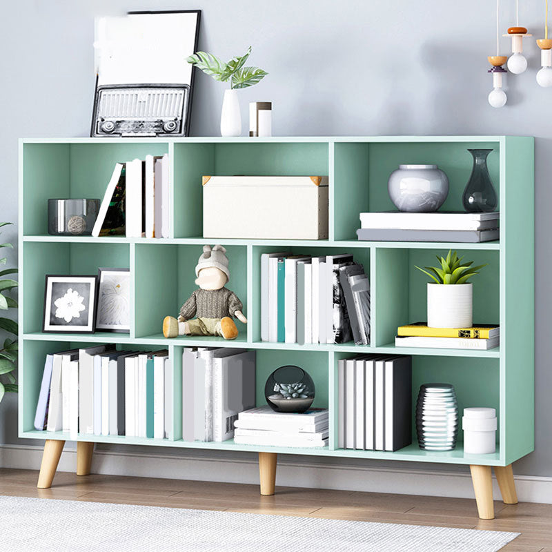 Closed Back Engineered Wood Shelf Bookcase Contemporary Bookshelf for Study Room