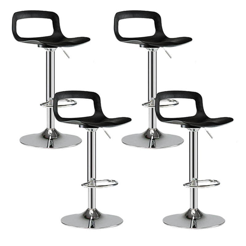 Contemporary Metal Bar Stool Backrest Adjustable Counter Stool