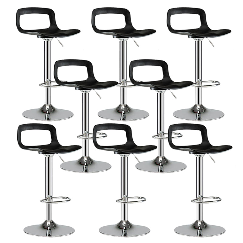 Contemporary Metal Bar Stool Backrest Adjustable Counter Stool