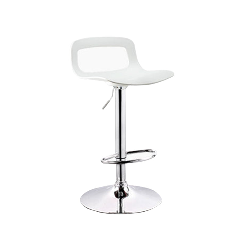 Contemporary Metal Bar Stool Backrest Adjustable Counter Stool