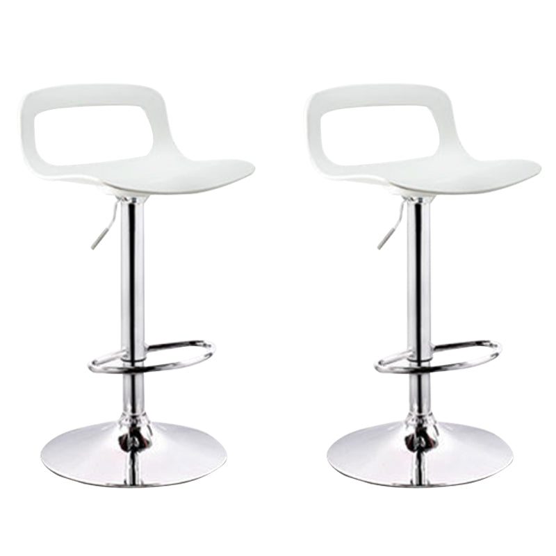 Contemporary Metal Bar Stool Backrest Adjustable Counter Stool
