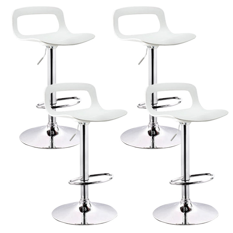 Contemporary Metal Bar Stool Backrest Adjustable Counter Stool
