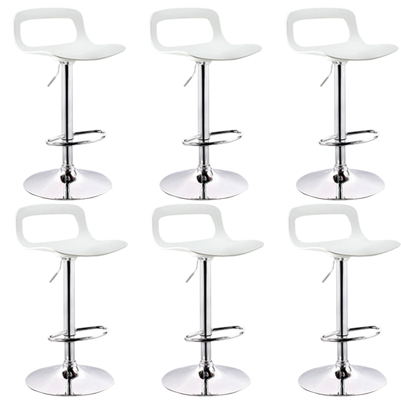 Contemporary Metal Bar Stool Backrest Adjustable Counter Stool
