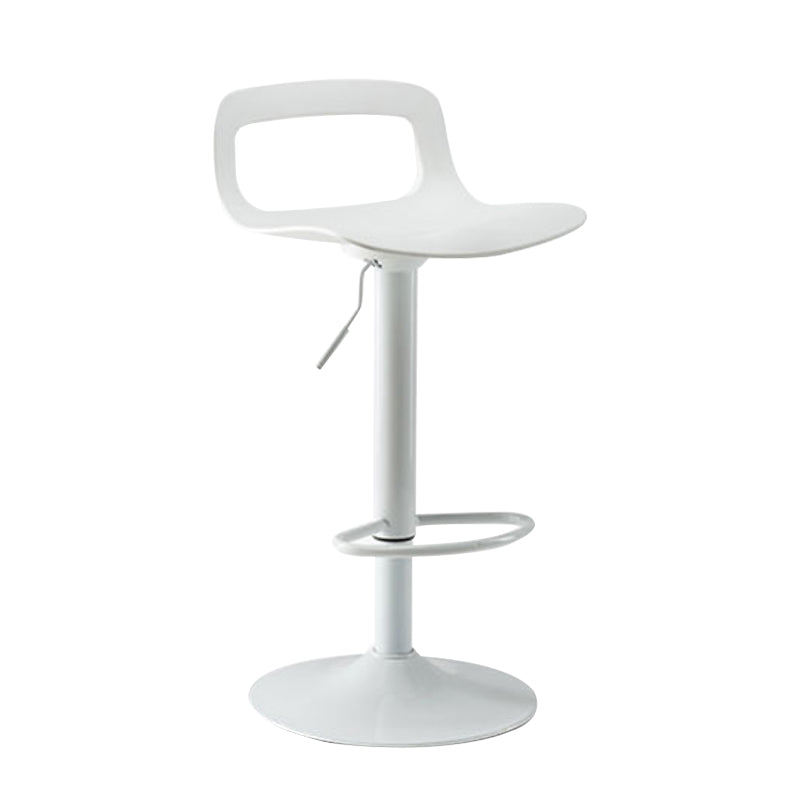 Contemporary Metal Bar Stool Backrest Adjustable Counter Stool
