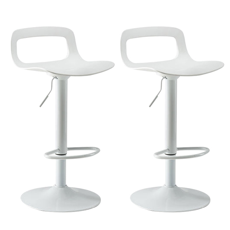 Contemporary Metal Bar Stool Backrest Adjustable Counter Stool