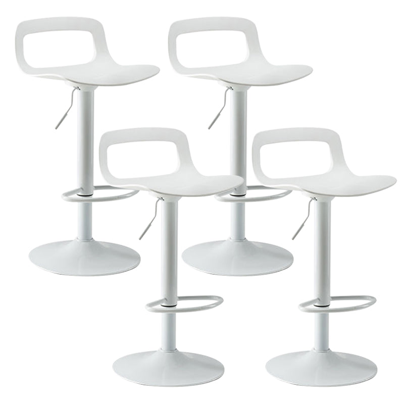 Contemporary Metal Bar Stool Backrest Adjustable Counter Stool