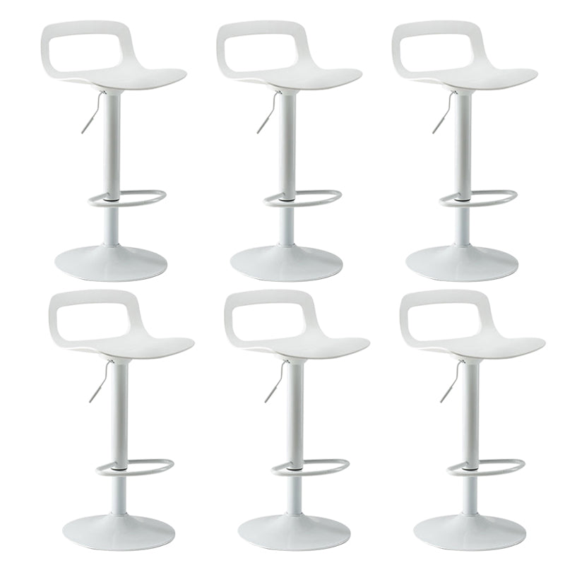 Contemporary Metal Bar Stool Backrest Adjustable Counter Stool