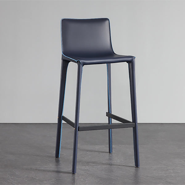 Contemporary Metal Bar Stool Backrest Counter Stool for Living Room