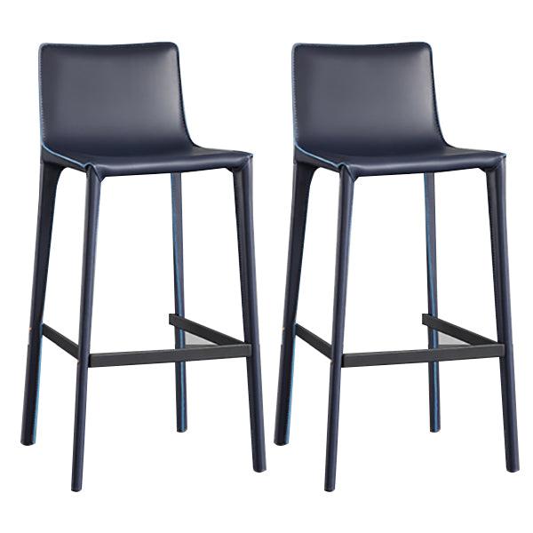Contemporary Metal Bar Stool Backrest Counter Stool for Living Room