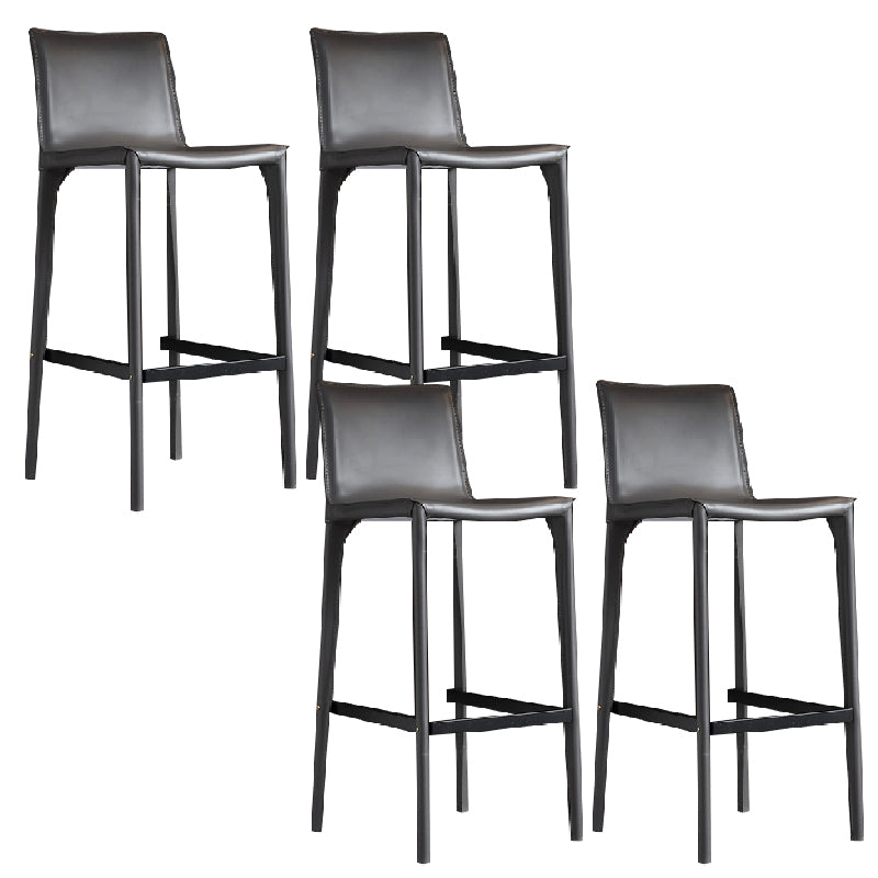 Contemporary Metal Base Bar Stool Armless Low Back Counter Stool