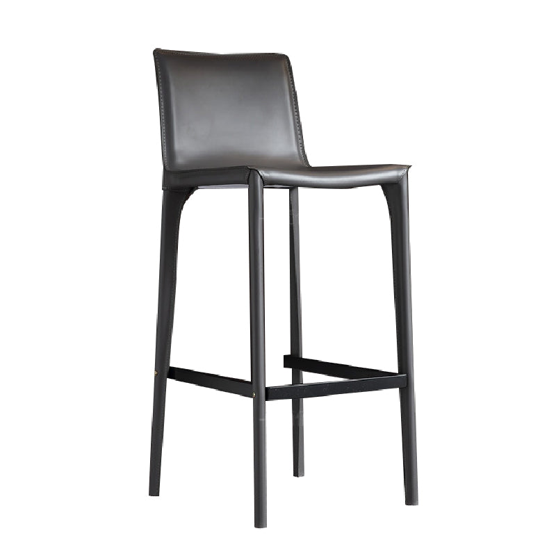 Contemporary Metal Base Bar Stool Armless Low Back Counter Stool