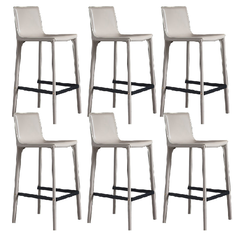Contemporary Metal Base Bar Stool Armless Low Back Counter Stool