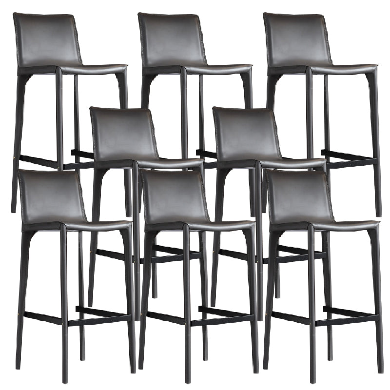 Contemporary Metal Base Bar Stool Armless Low Back Counter Stool