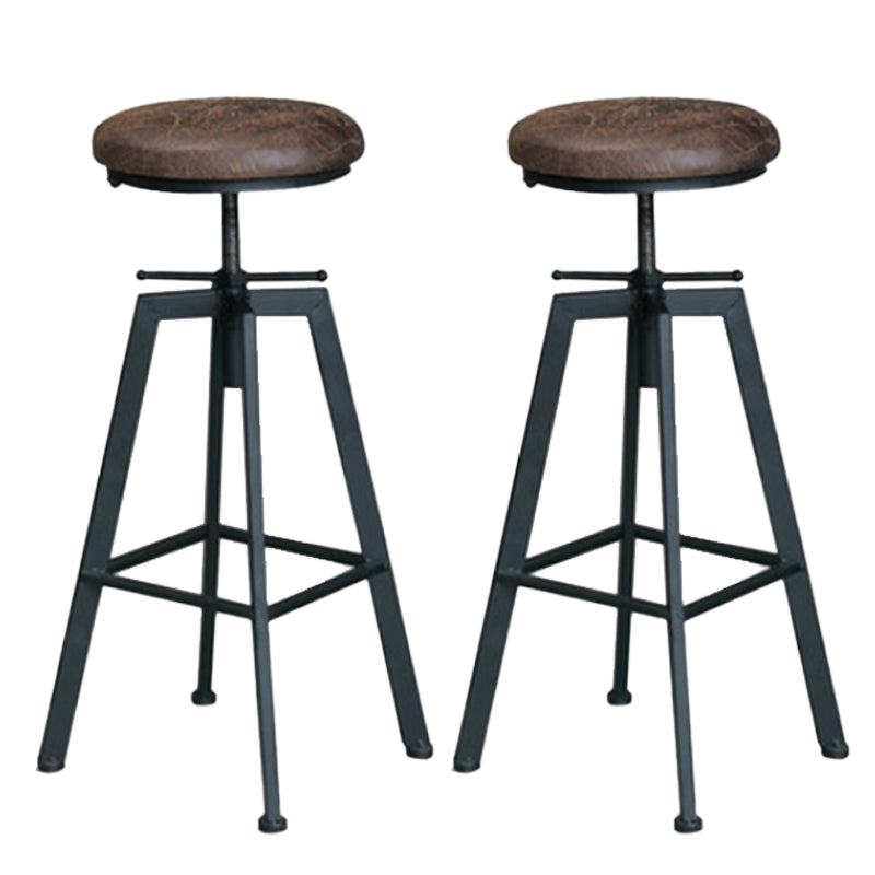 Modern Style Counter Stool Round Backless Bar Stool for Living Room
