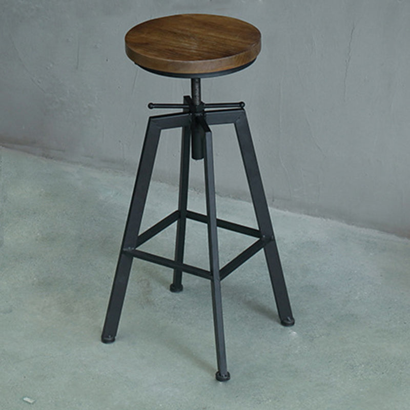 Modern Style Counter Stool Round Backless Bar Stool for Living Room