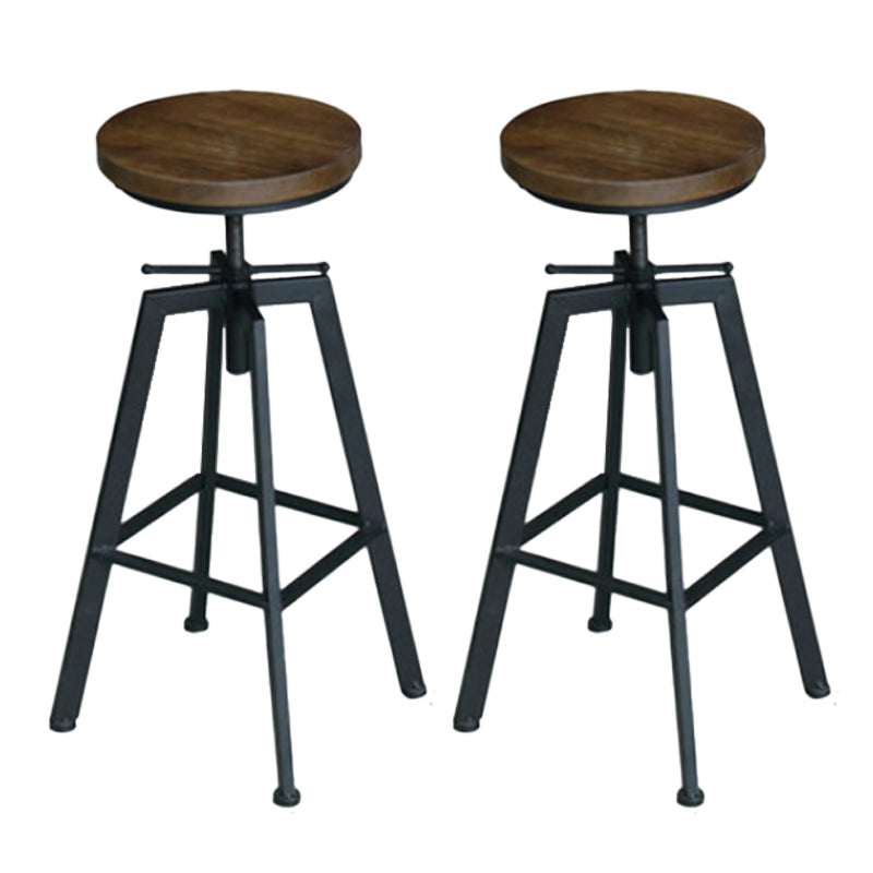 Modern Style Counter Stool Round Backless Bar Stool for Living Room