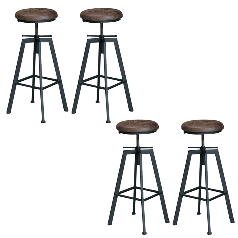 Modern Style Counter Stool Round Backless Bar Stool for Living Room