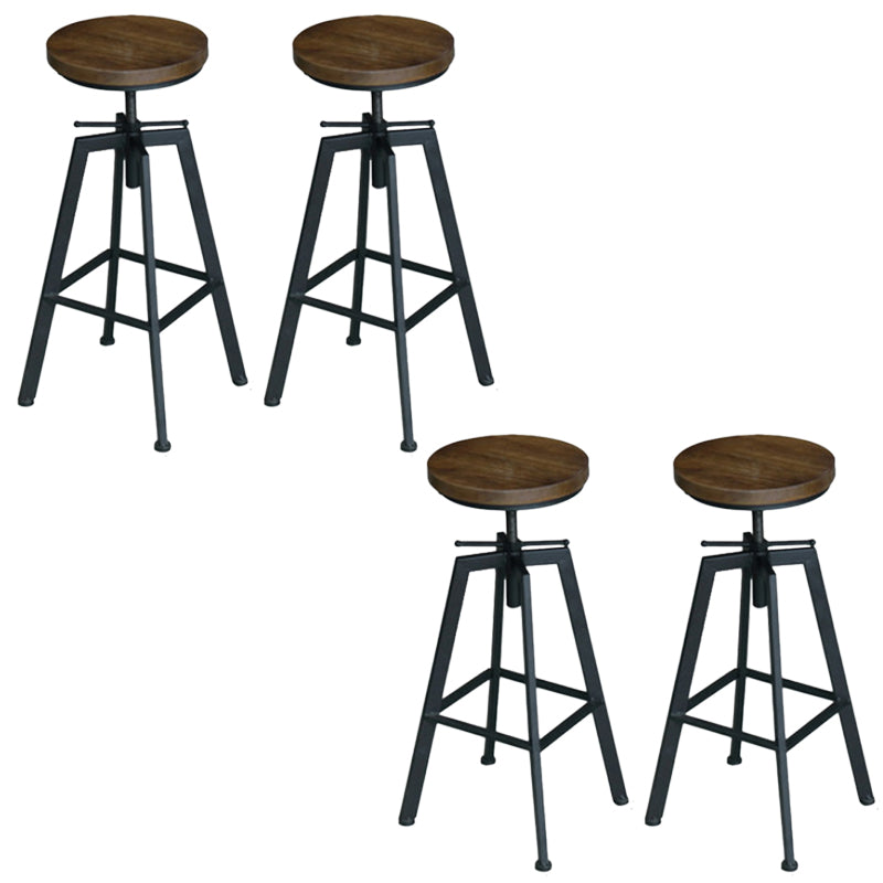 Modern Style Counter Stool Round Backless Bar Stool for Living Room